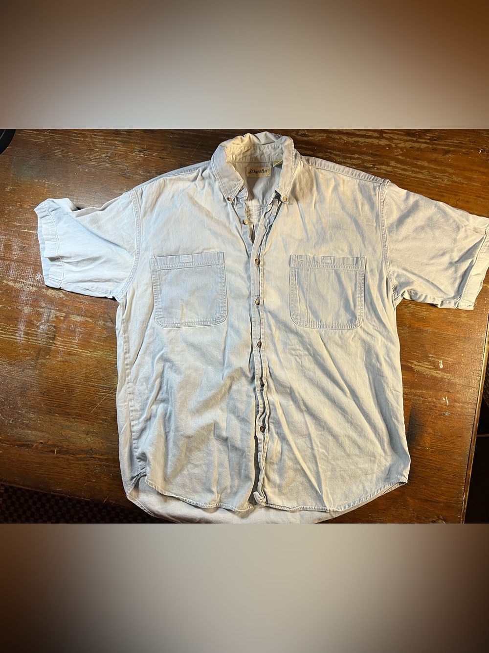 St John’s Bay Light Blue Denim Button-Up